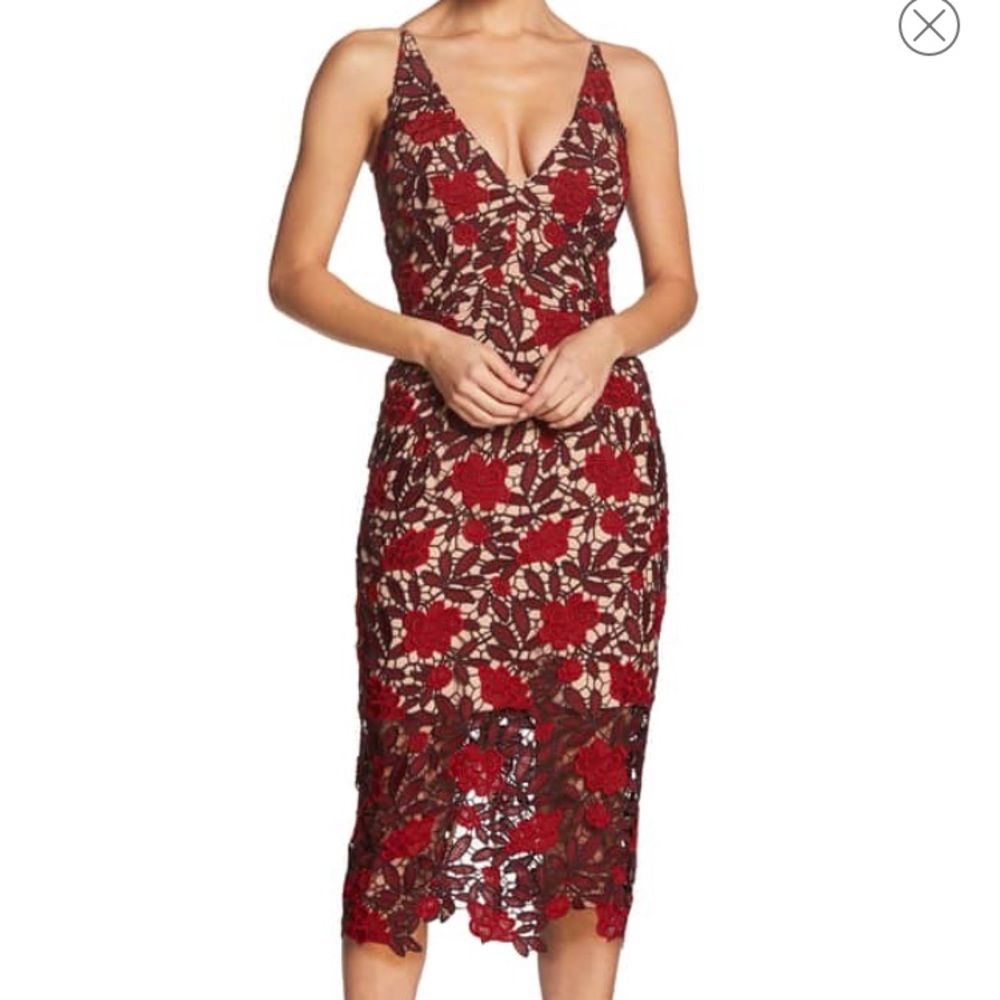 [Dress the Population] Aurora Embroidered Sheath - Picture 5 of 7